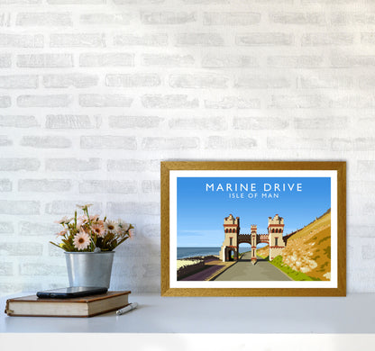 Marine Drive Travel Art Print by Richard O'Neill A3 Print Only