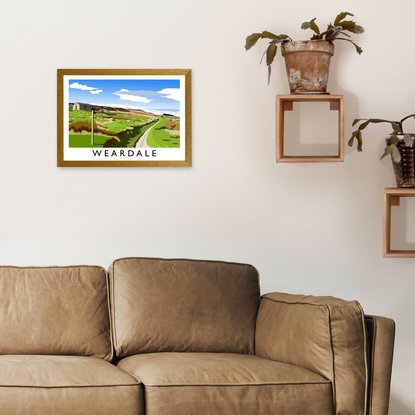 Weardale Travel Art Print by Richard O'Neill A3 Print Only