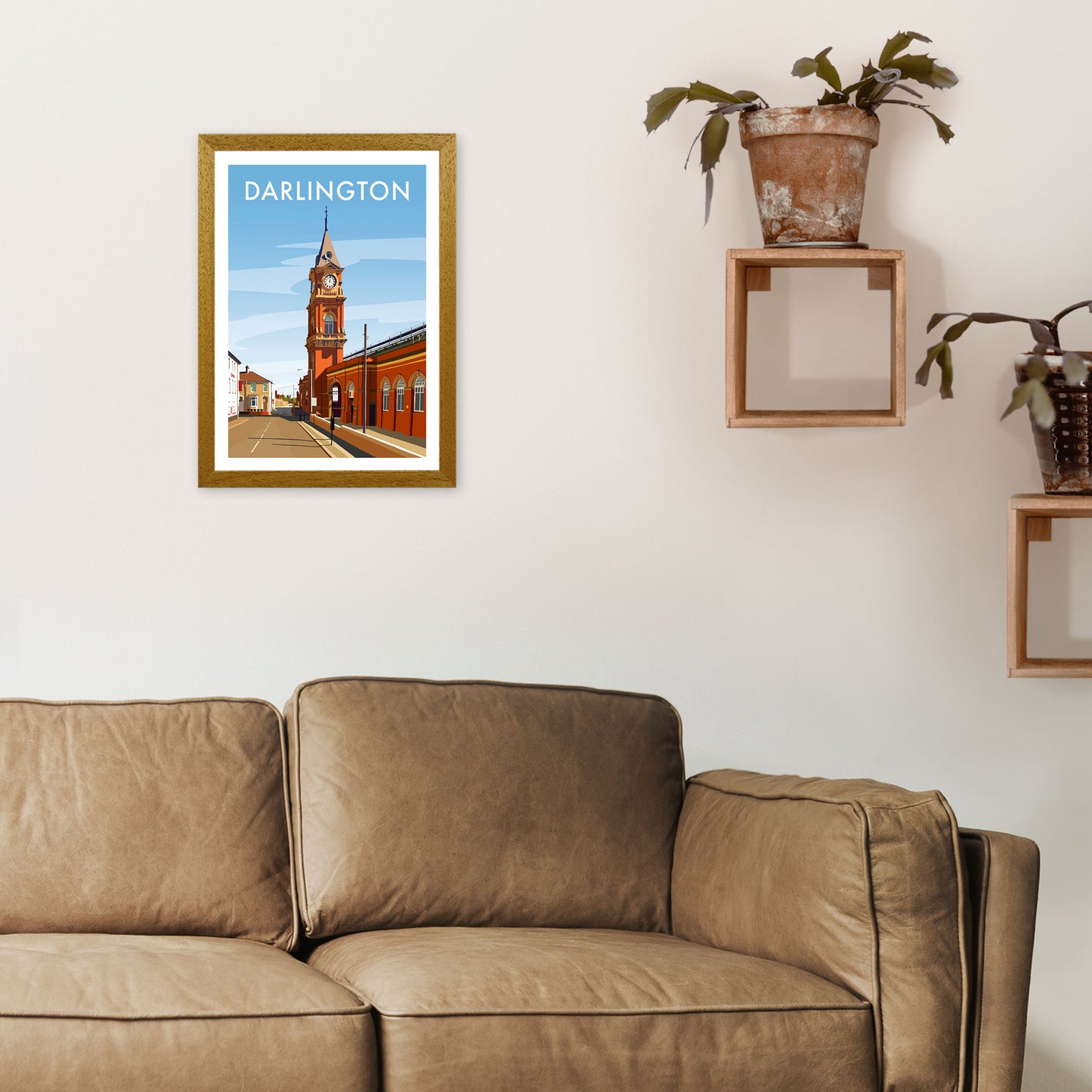 Darlington 3 Travel Art Print by Richard O'Neill A3 Print Only