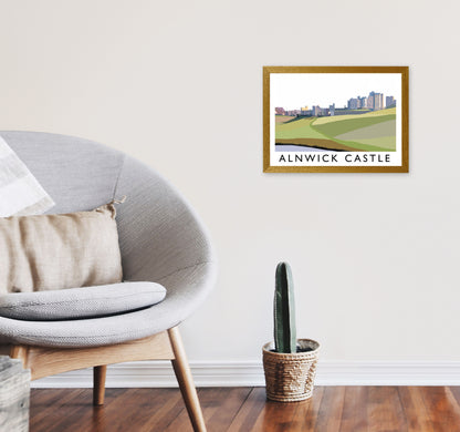 Alnwick Castle Framed Digital Art Print by Richard O'Neill A3 Print Only