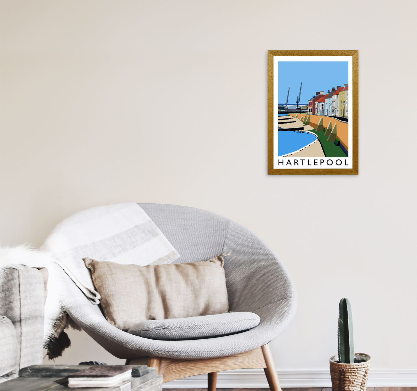 Hartlepool Framed Digital Art Print by Richard O'Neill A3 Print Only