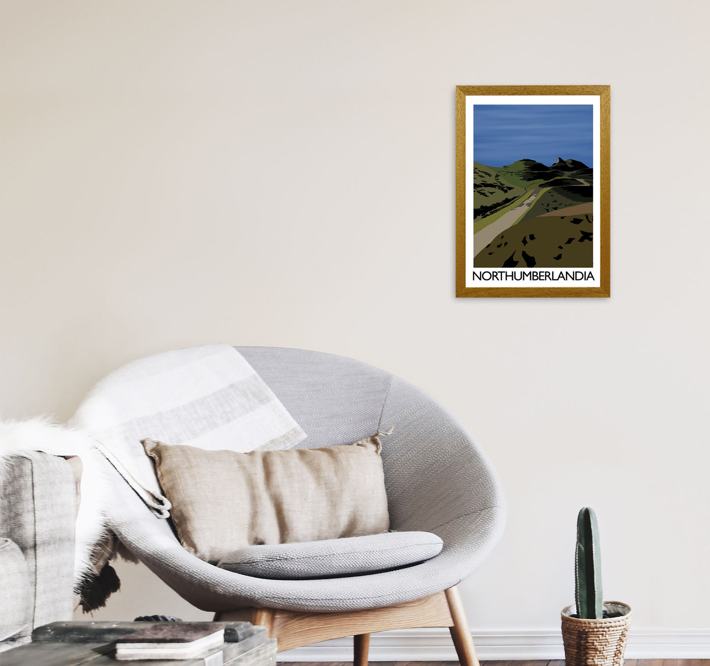 Northumberlandia Art Print by Richard O'Neill A3 Print Only