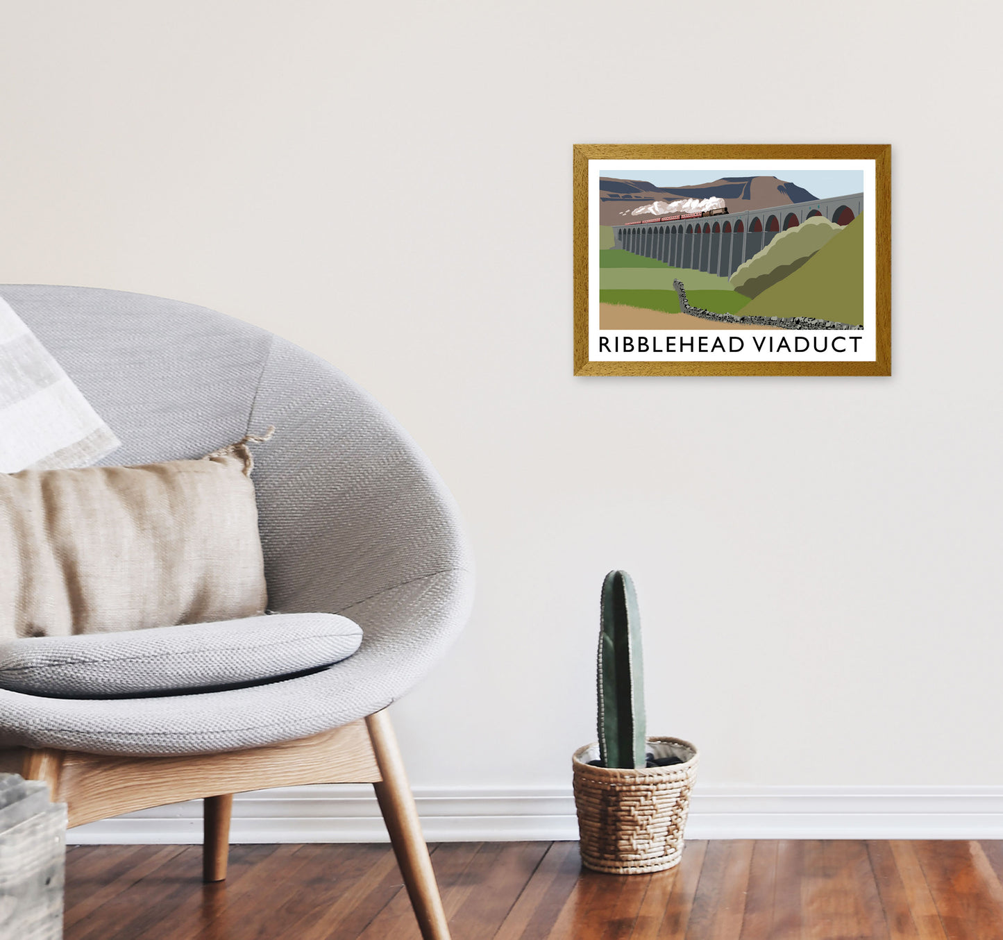 Ribblehead Viaduct Art Print by Richard O'Neill A3 Print Only