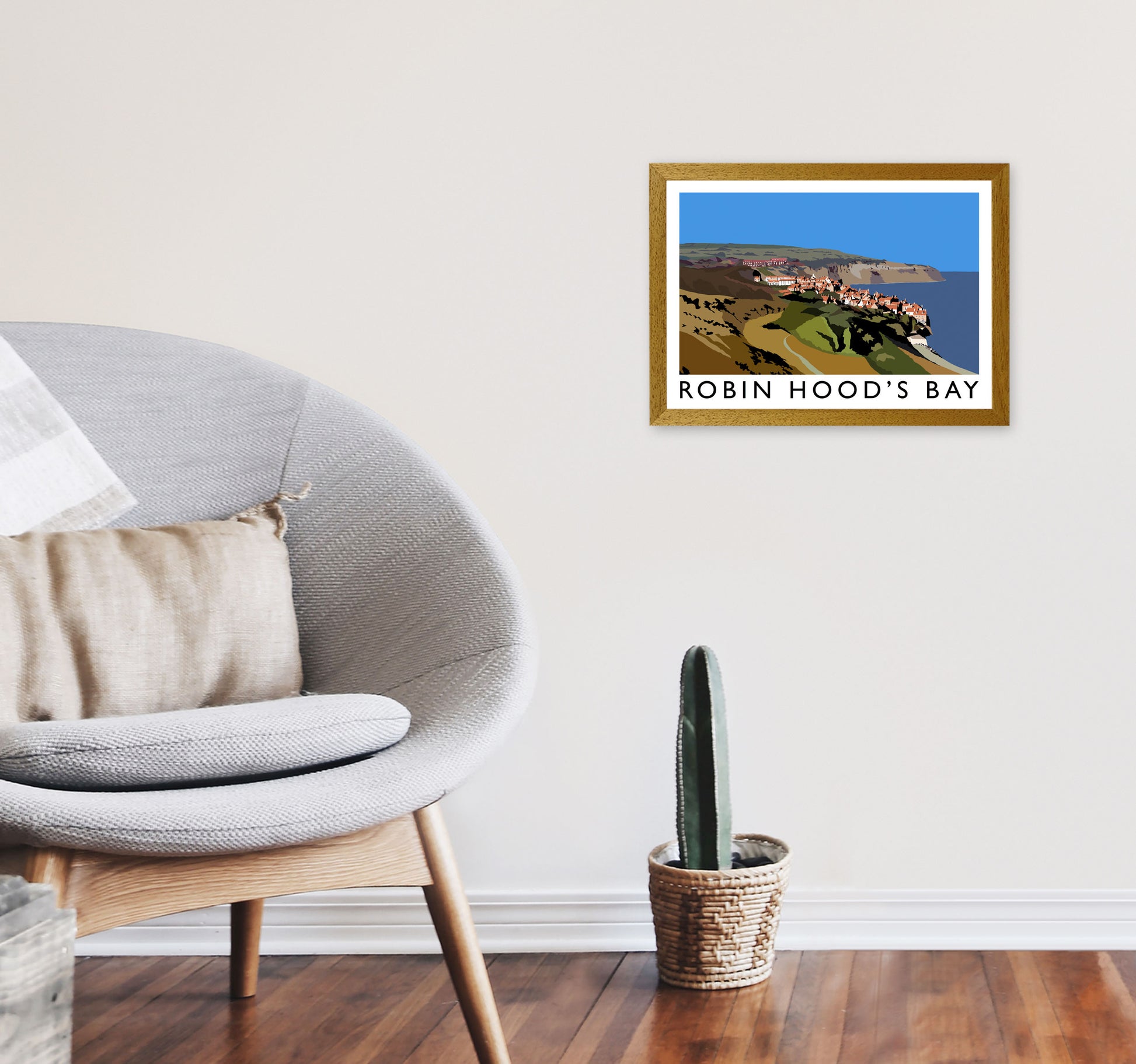 Robin Hood's Bay Art Print by Richard O'Neill A3 Print Only