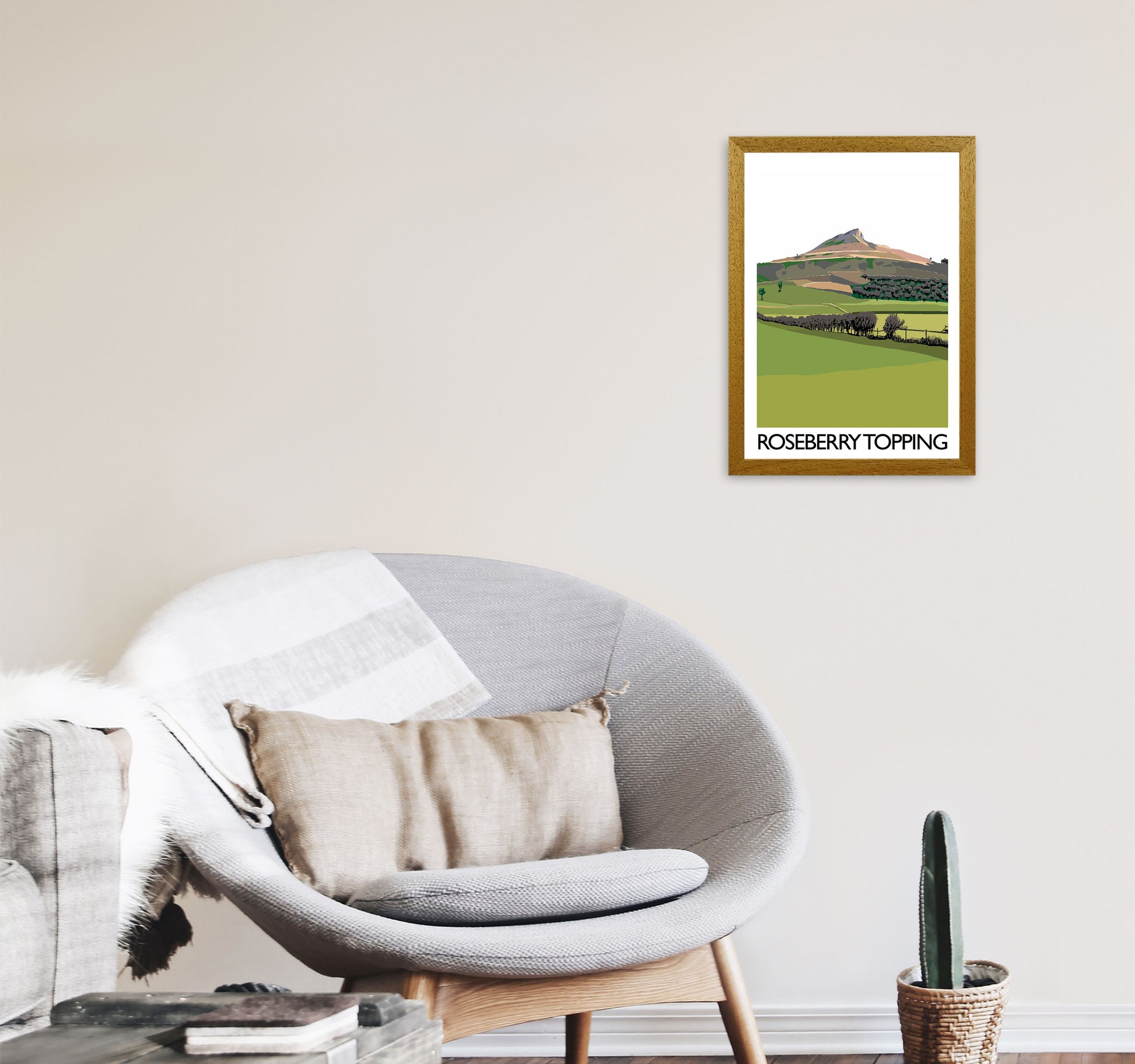 Roseberry Topping 3 Art Print by Richard O'Neill A3 Print Only