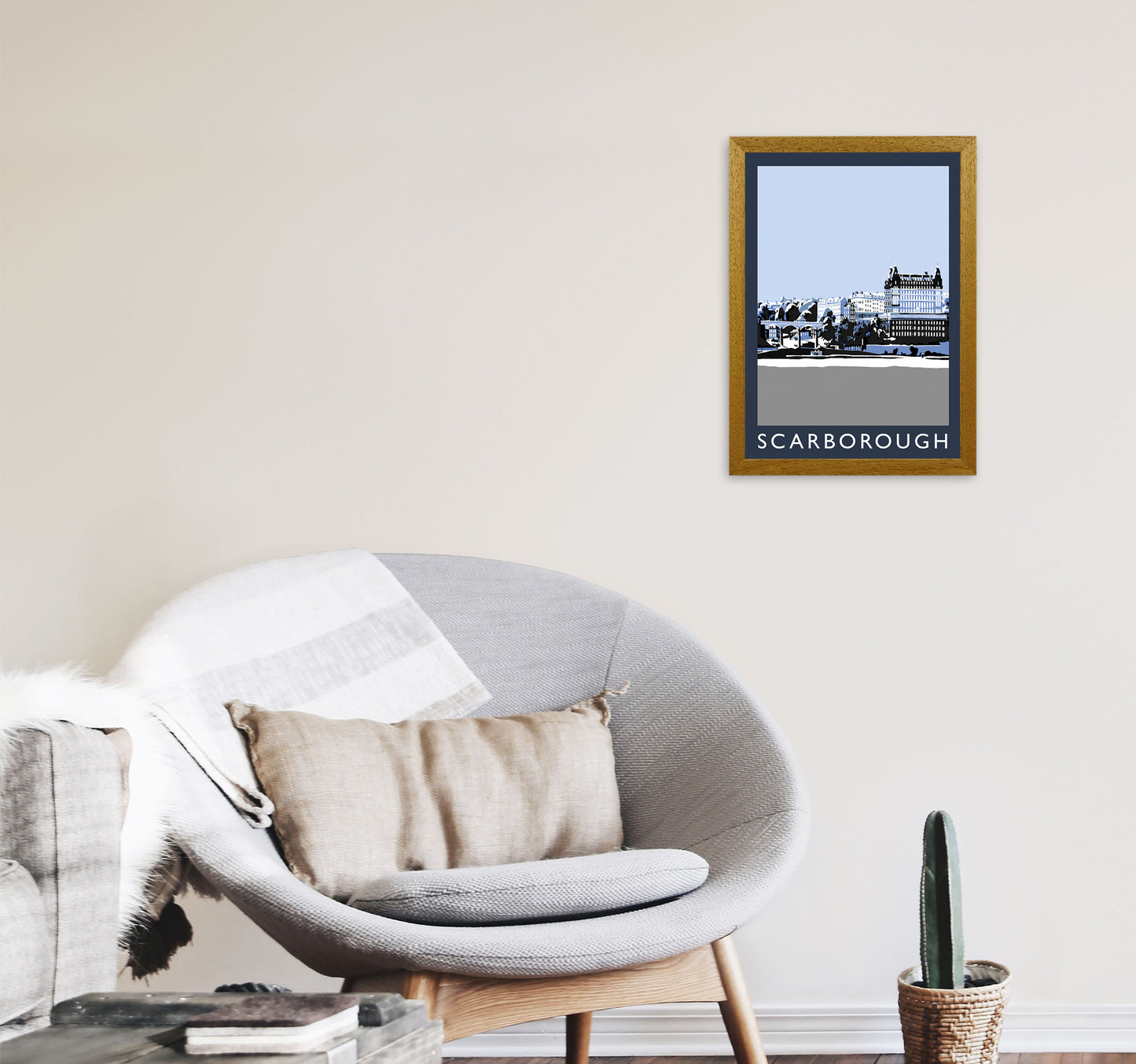 Scarborough by Richard O'Neill Yorkshire Art Print, Vintage Travel Poster A3 Print Only