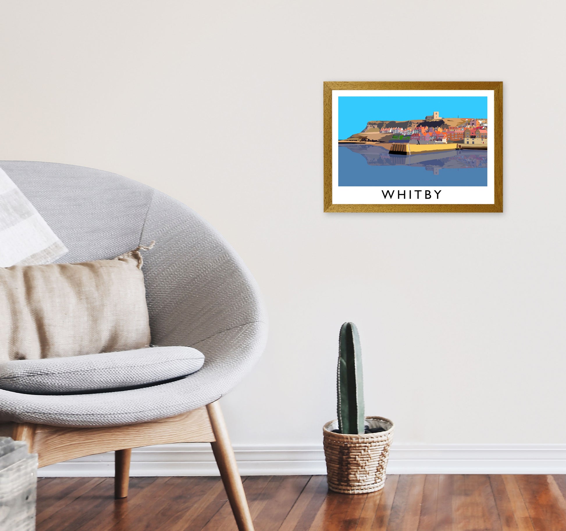 Whitby Framed Digital Art Print by Richard O'Neill A3 Print Only