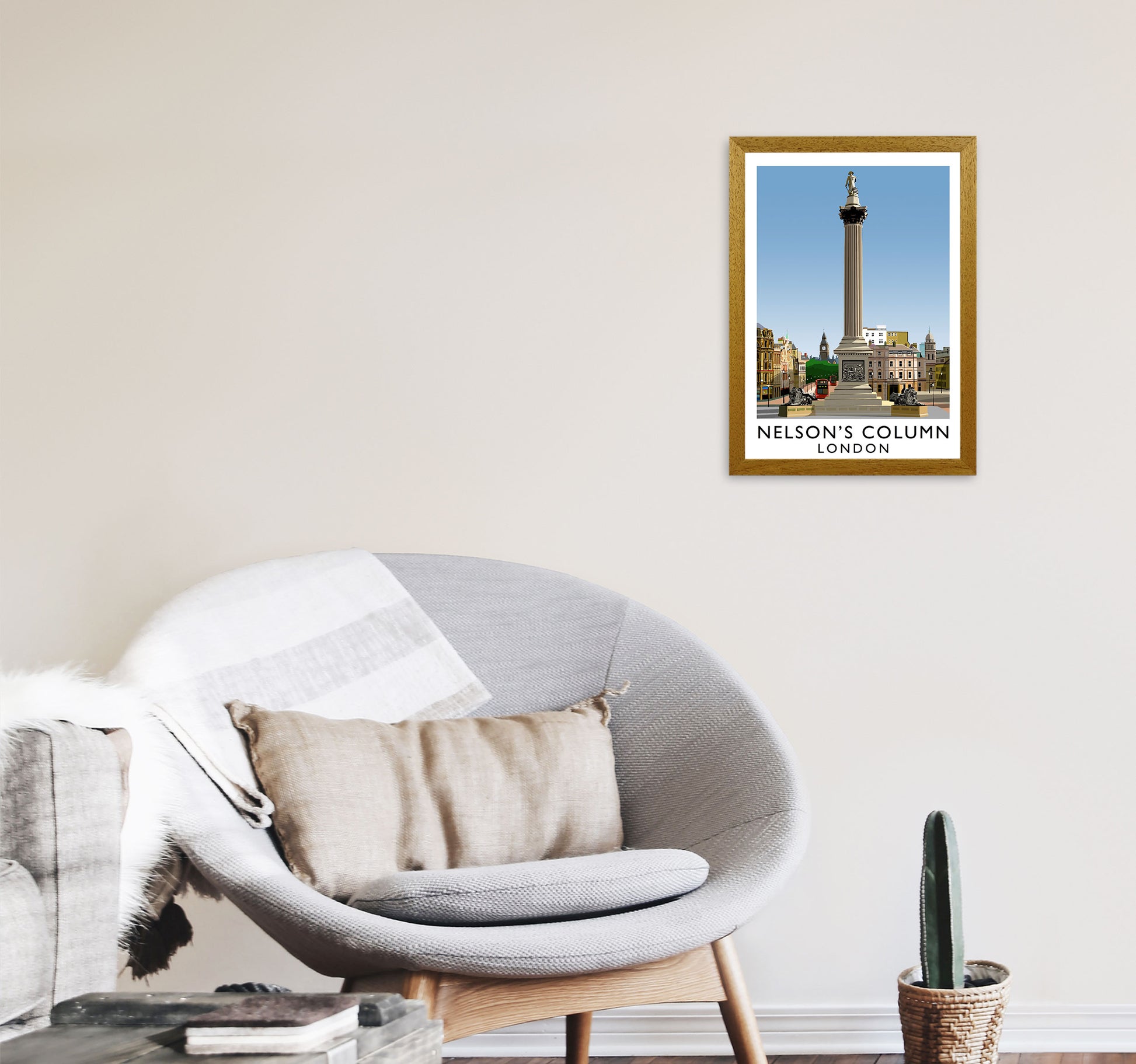 Nelson's Column London Art Print by Richard O'Neill A3 Print Only