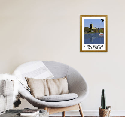 Christchurch Harbour Framed Digital Art Print by Richard O'Neill A3 Print Only