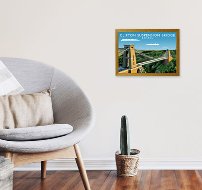 Clifton Suspension Bridge Bristol Framed Art Print by Richard O'Neill A3 Print Only