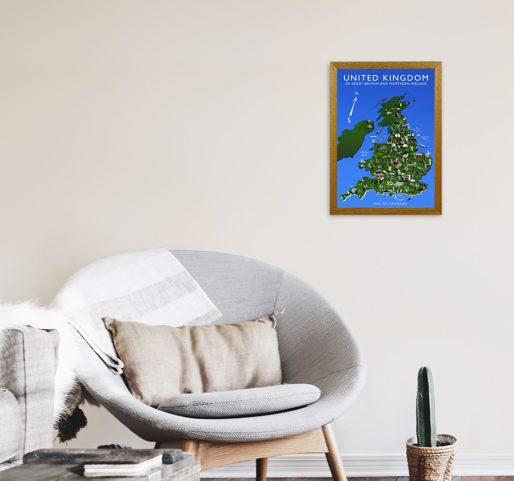 United Kingdom Art Print by Richard O'Neill A3 Print Only