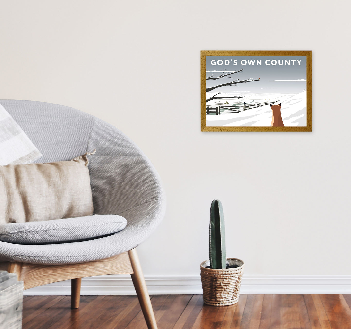 Gods Own County Snow by Richard O'Neill A3 Print Only