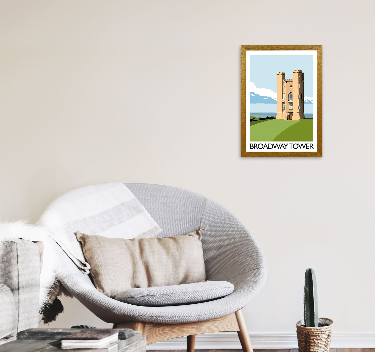 Broadway Tower Portrait Art Print by Richard O'Neill A3 Print Only