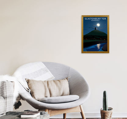 Glastonbury Tor Somerset Framed Digital Art Print by Richard O'Neill A3 Print Only