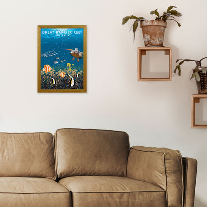 Great Barrier Reef Australia Art Print by Richard O'Neill A3 Print Only