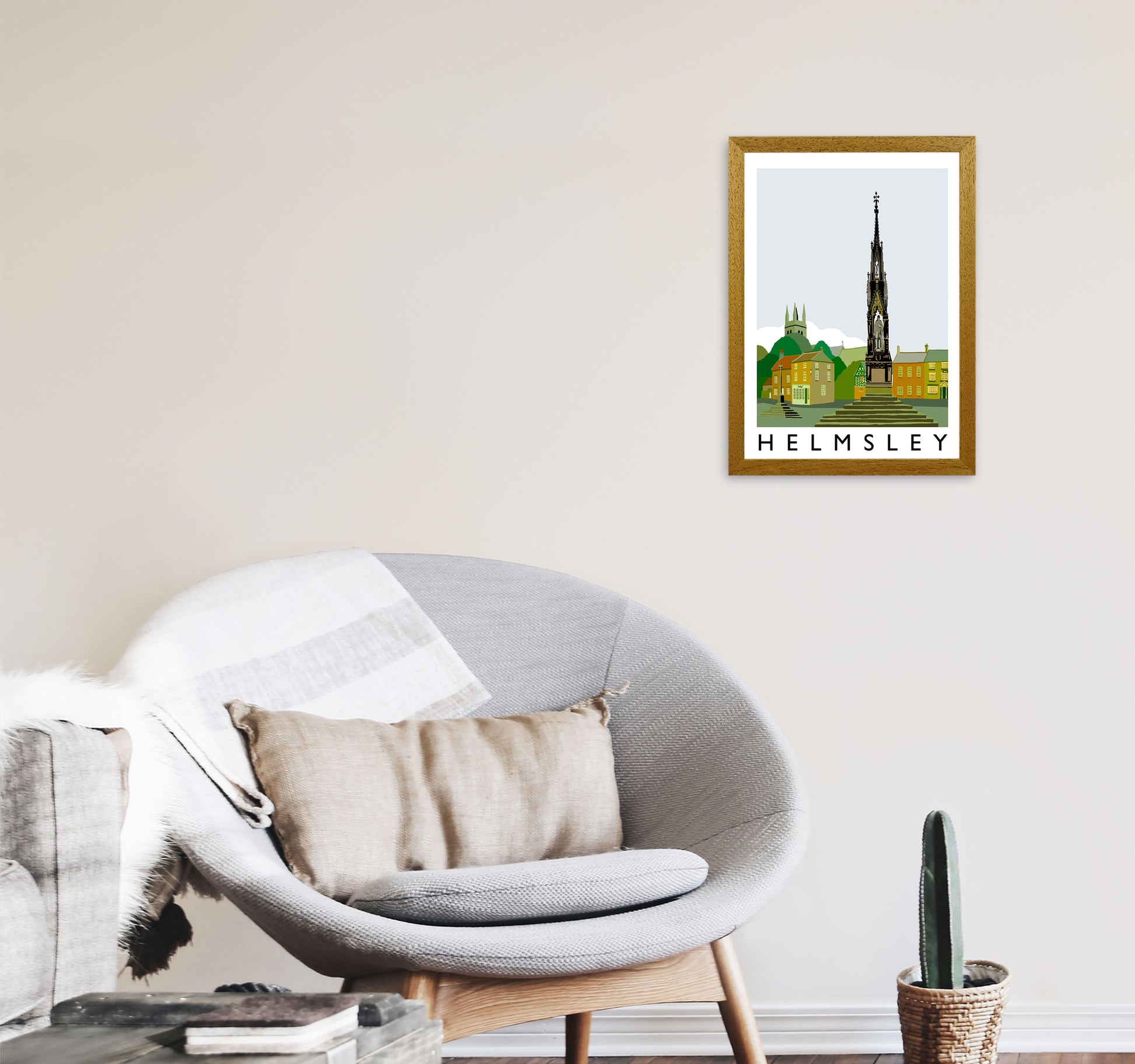 Helmsley Travel Art Print by Richard O'Neill, Framed Wall Art A3 Print Only