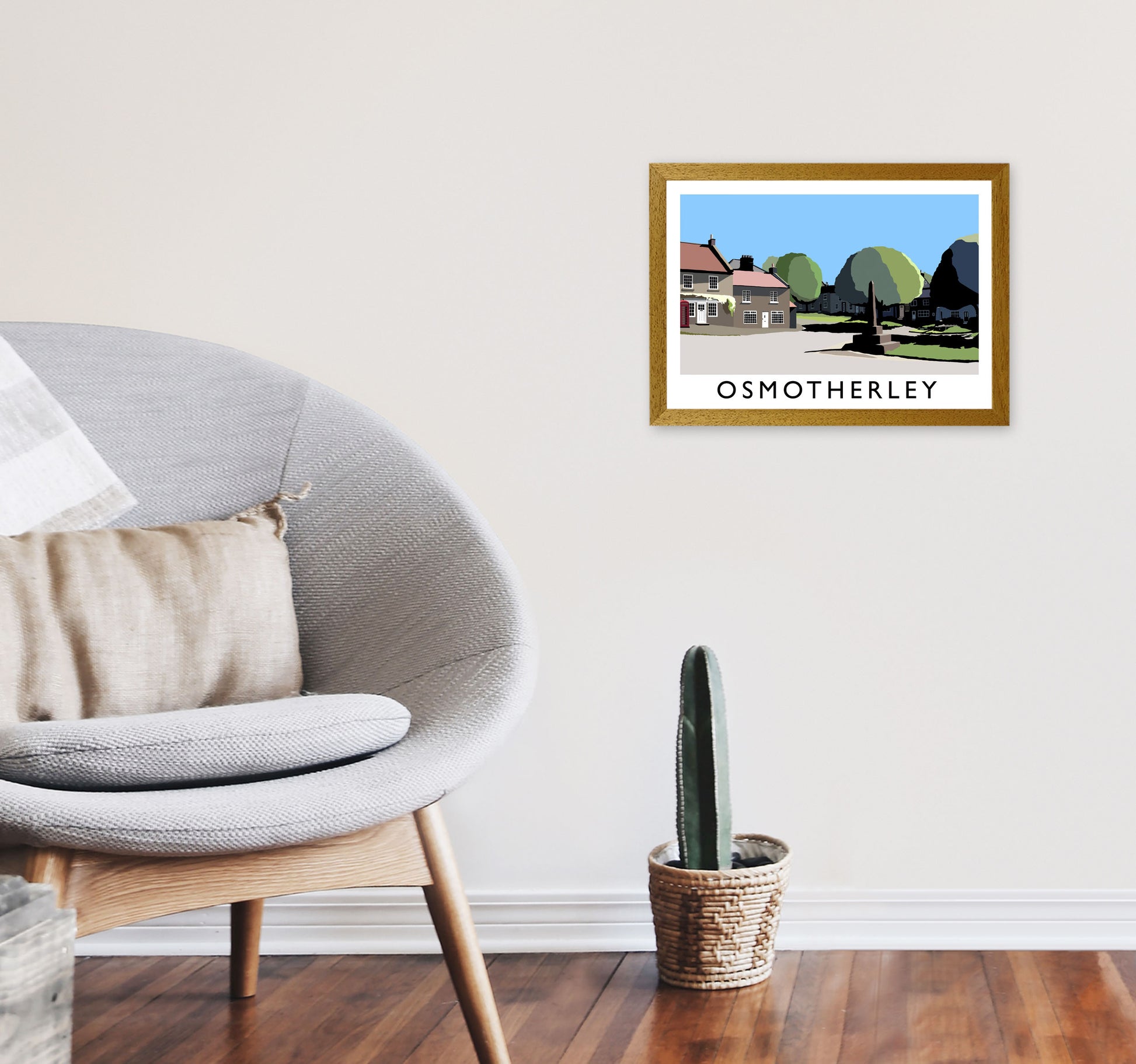 Osmotherley Travel Art Print by Richard O'Neill, Framed Wall Art A3 Print Only