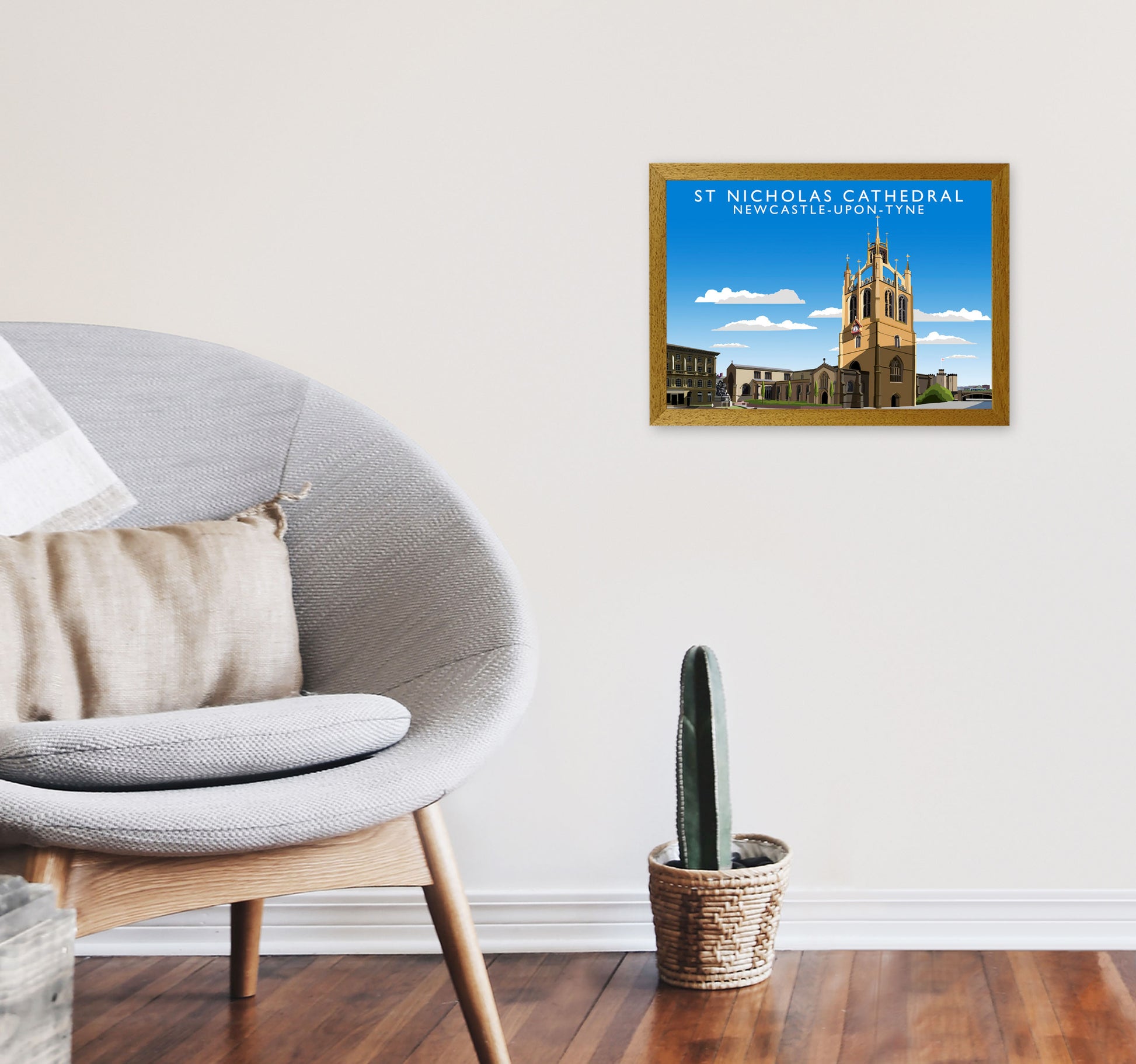 St Nicholas Cathedral Newcastle-Upon-Tyne Art Print by Richard O'Neill A3 Print Only