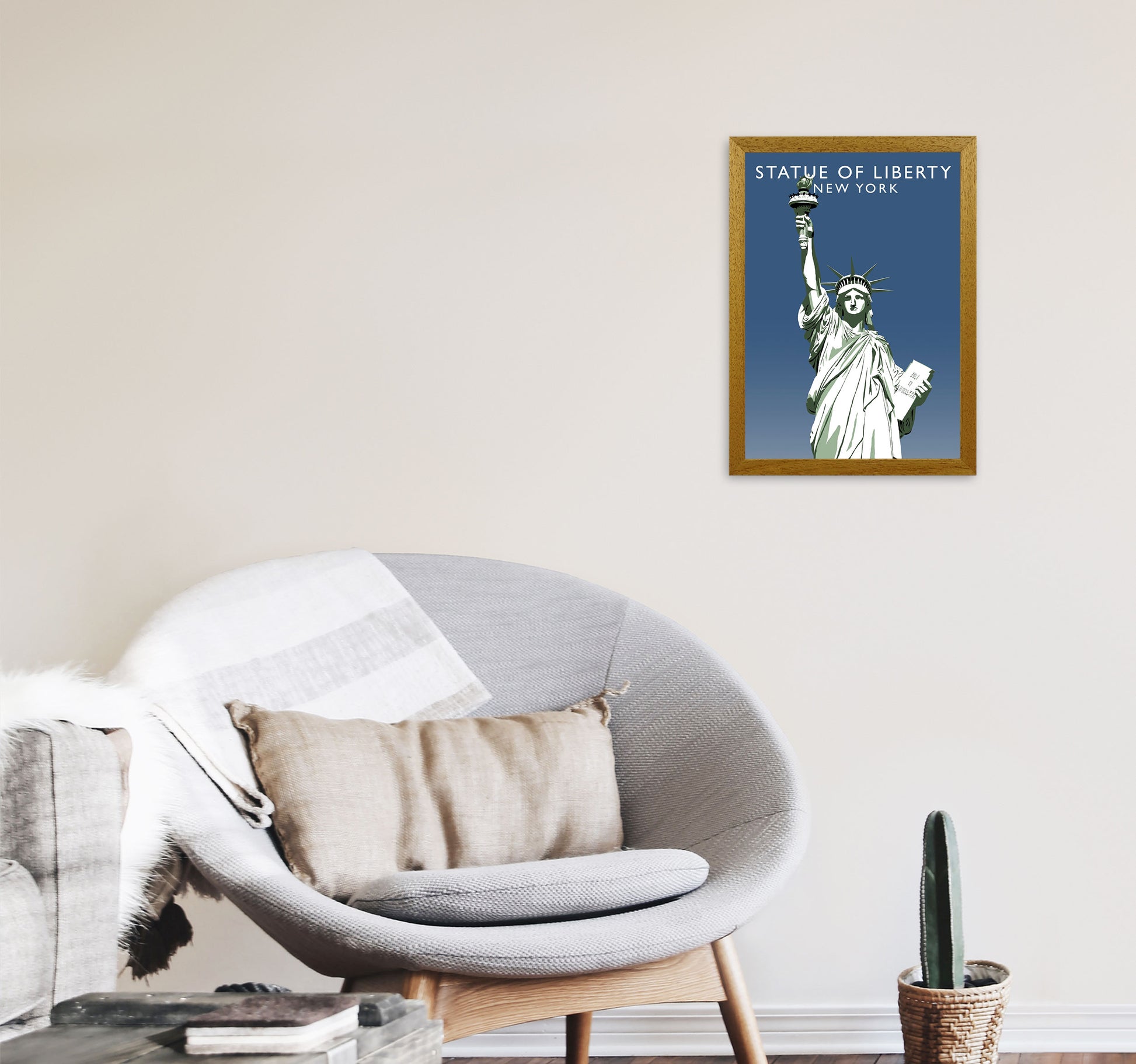 Statue of Liberty New York Art Print by Richard O'Neill A3 Print Only