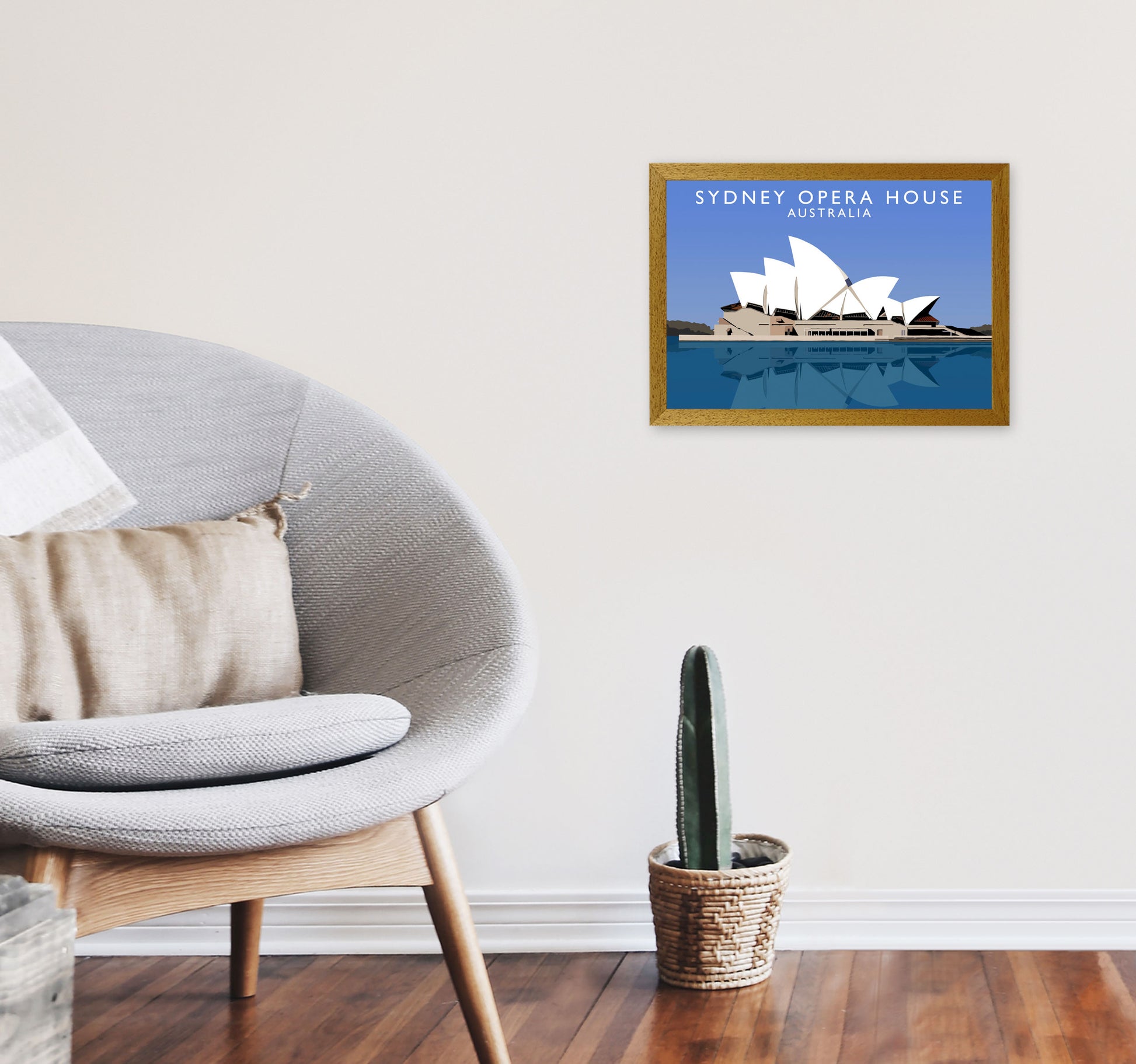 Sydney Opera House Australia Framed Digital Art Print by Richard O'Neill A3 Print Only