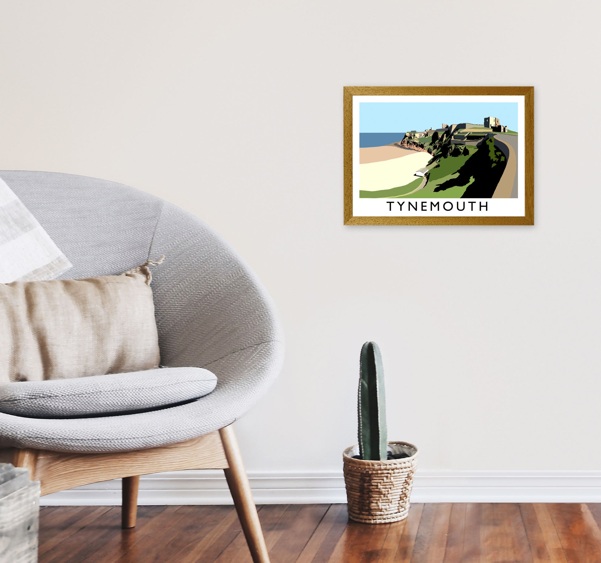 Tynemouth Framed Digital Art Print by Richard O'Neill A3 Print Only