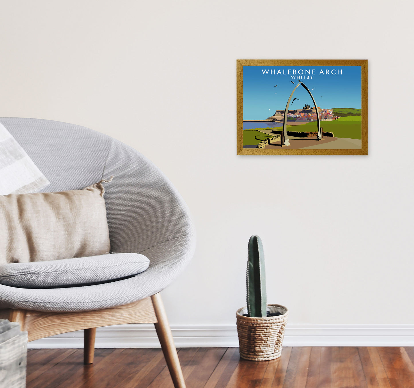 Whalebone Arch Whitby Art Print by Richard O'Neill, Framed Wall Art A3 Print Only