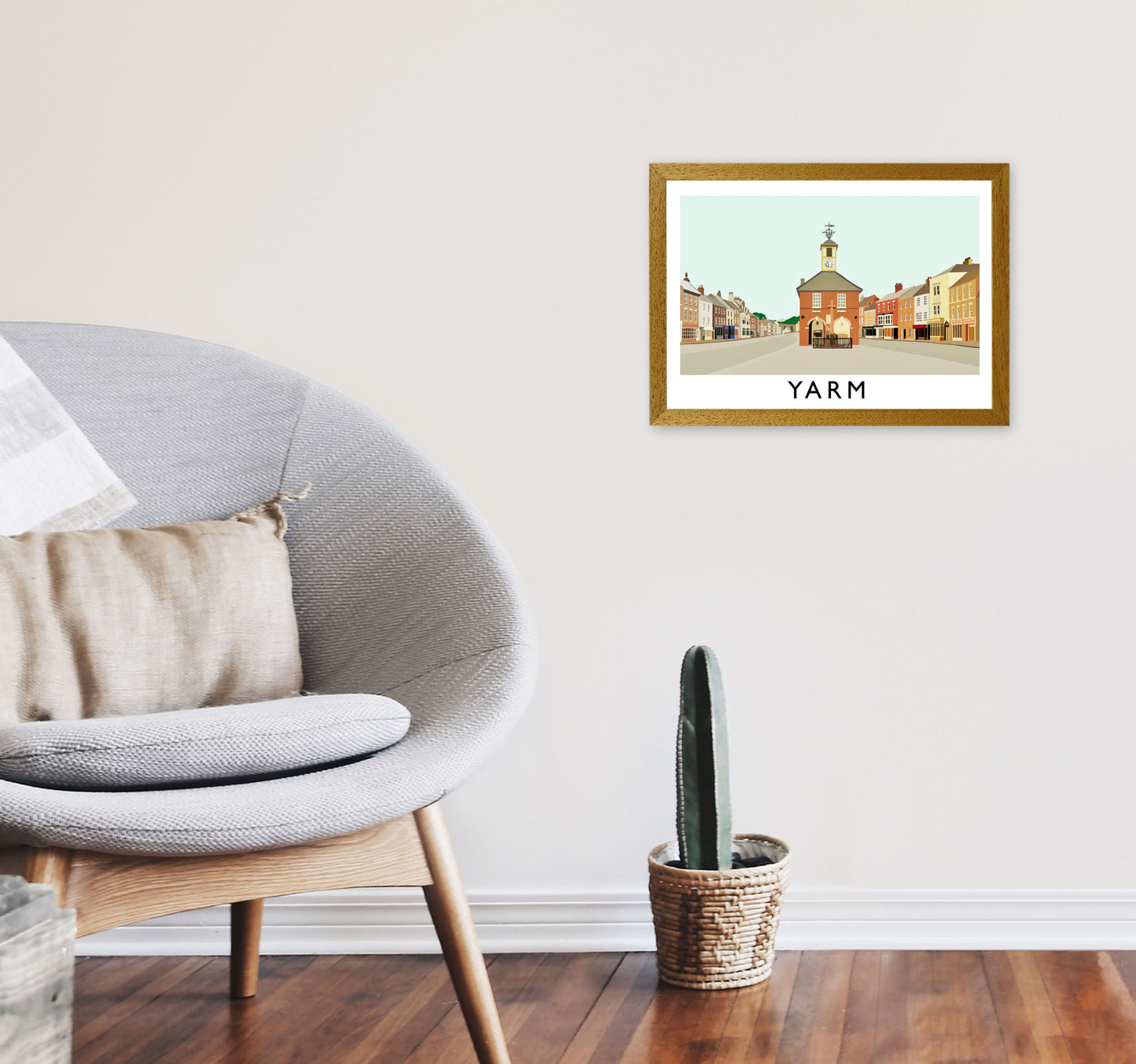 Yarm Art Print by Richard O'Neill, Framed Wall Art A3 Print Only