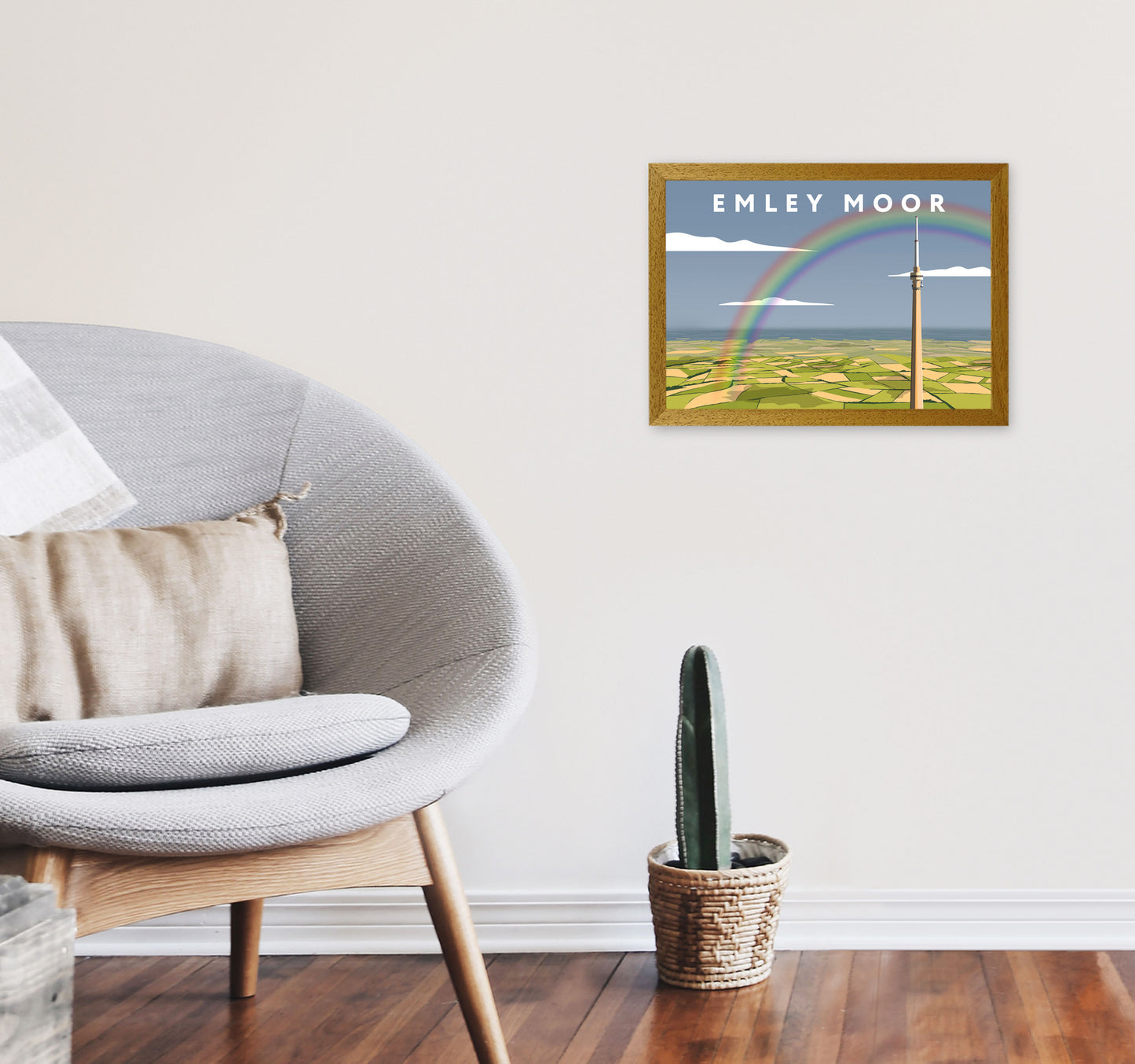 Emley Moor Framed Digital Art Print by Richard O'Neill A3 Print Only