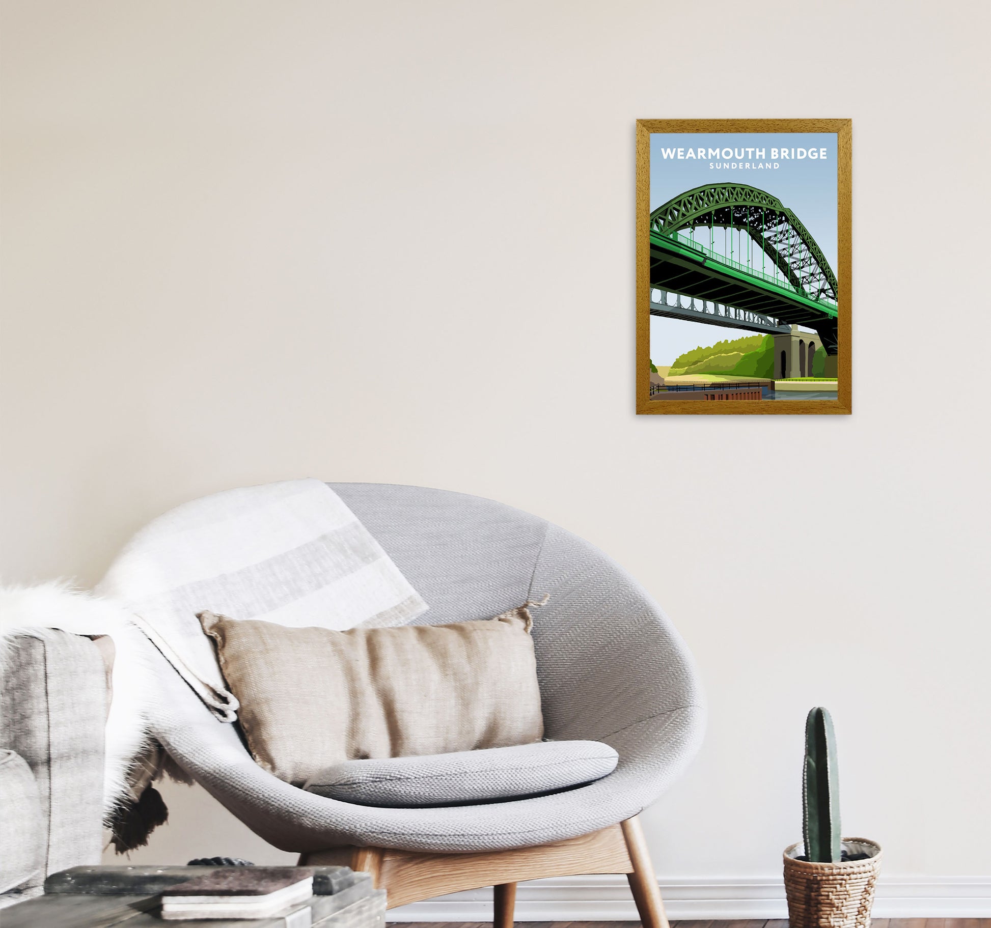 Wearmouth Bridge Portrait by Richard O'Neill A3 Print Only