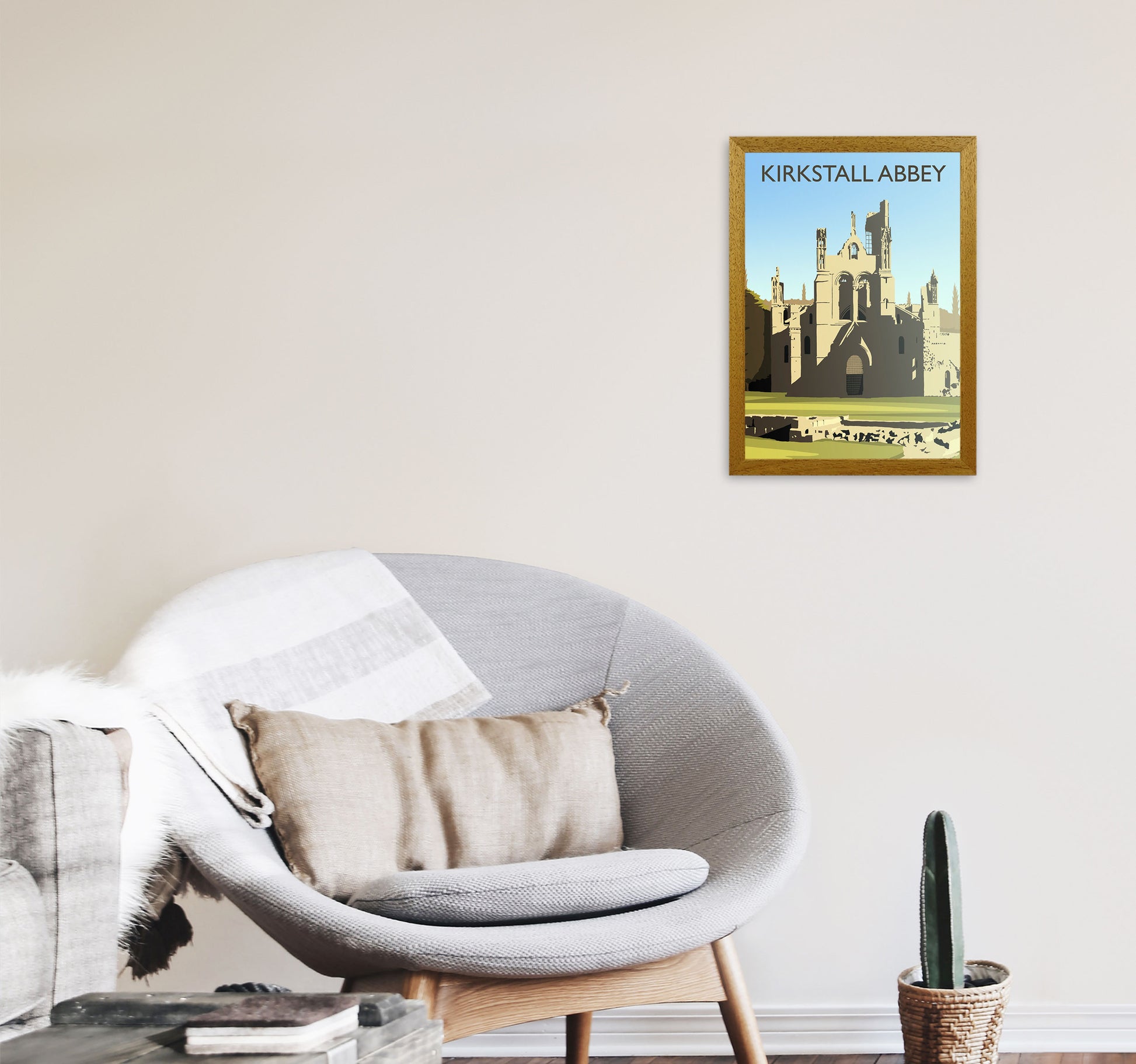 Kirkstall Abbey portrait by Richard O'Neill A3 Print Only