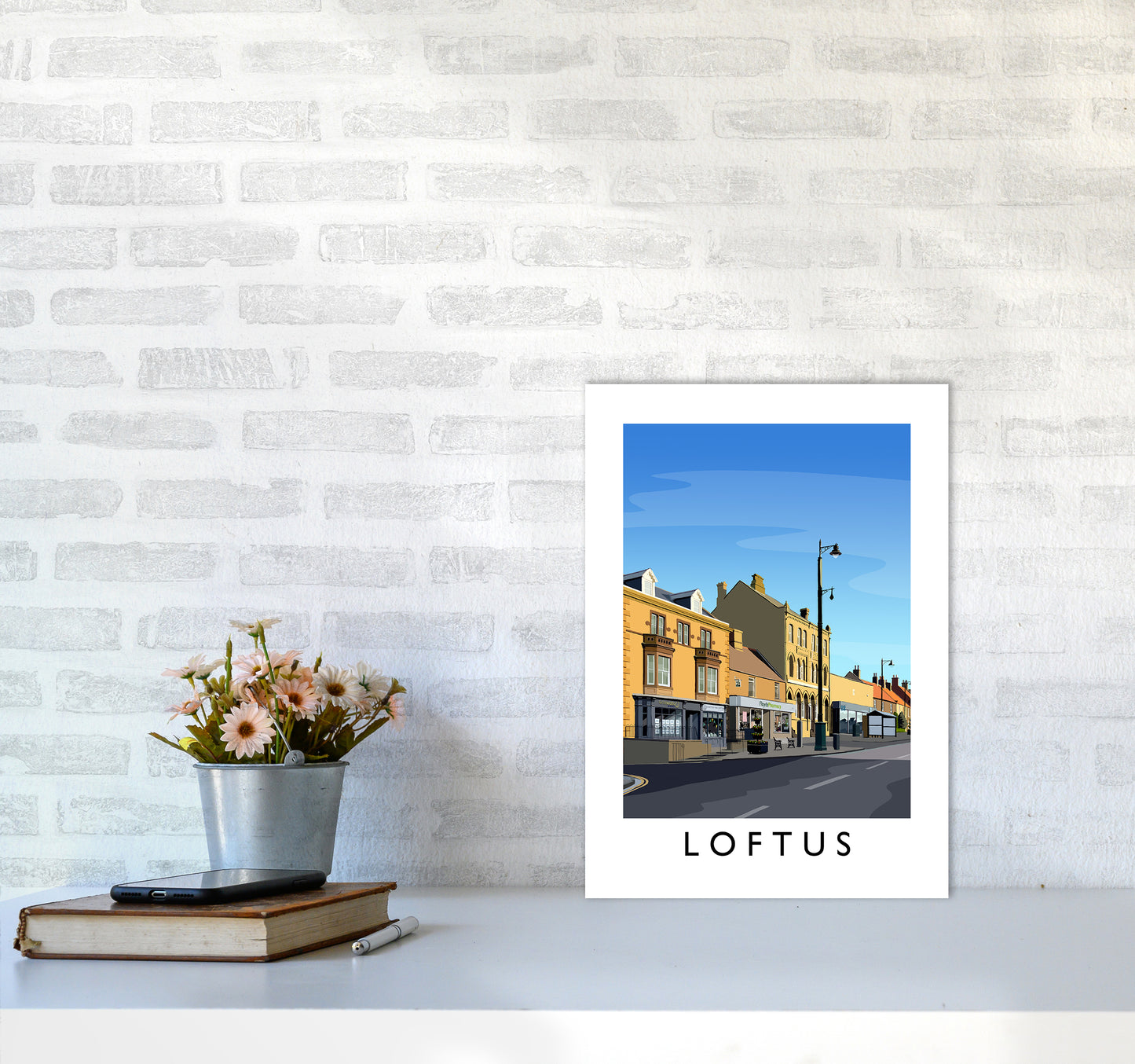 Loftus 3 Portrait Art Print by Richard O'Neill A3 Black Frame