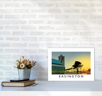 Easington Art Print by Richard O'Neill A3 Black Frame