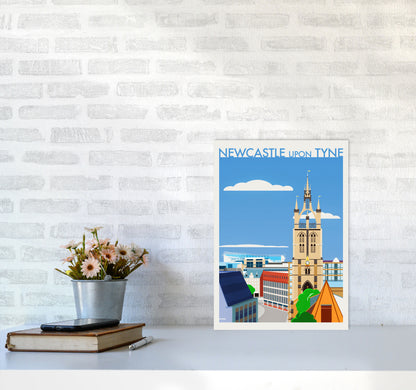 Newcastle upon Tyne 2 (Day) Travel Art Print by Richard O'Neill A3 Black Frame