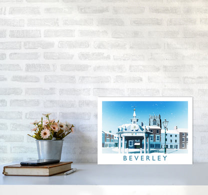 Beverley (Snow) 2 Travel Art Print by Richard O'Neill A3 Black Frame