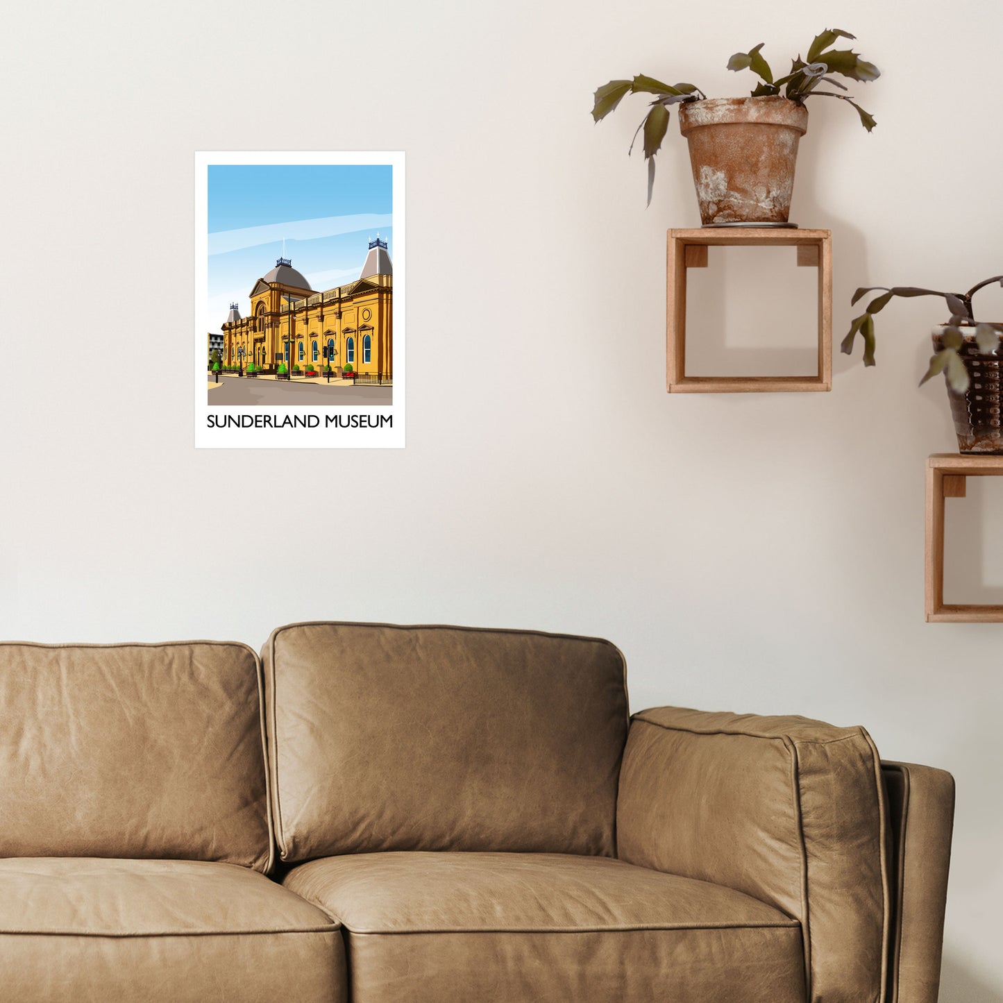 Sunderland Museum 2 Portrait Travel Art Print by Richard O'Neill A3 Black Frame