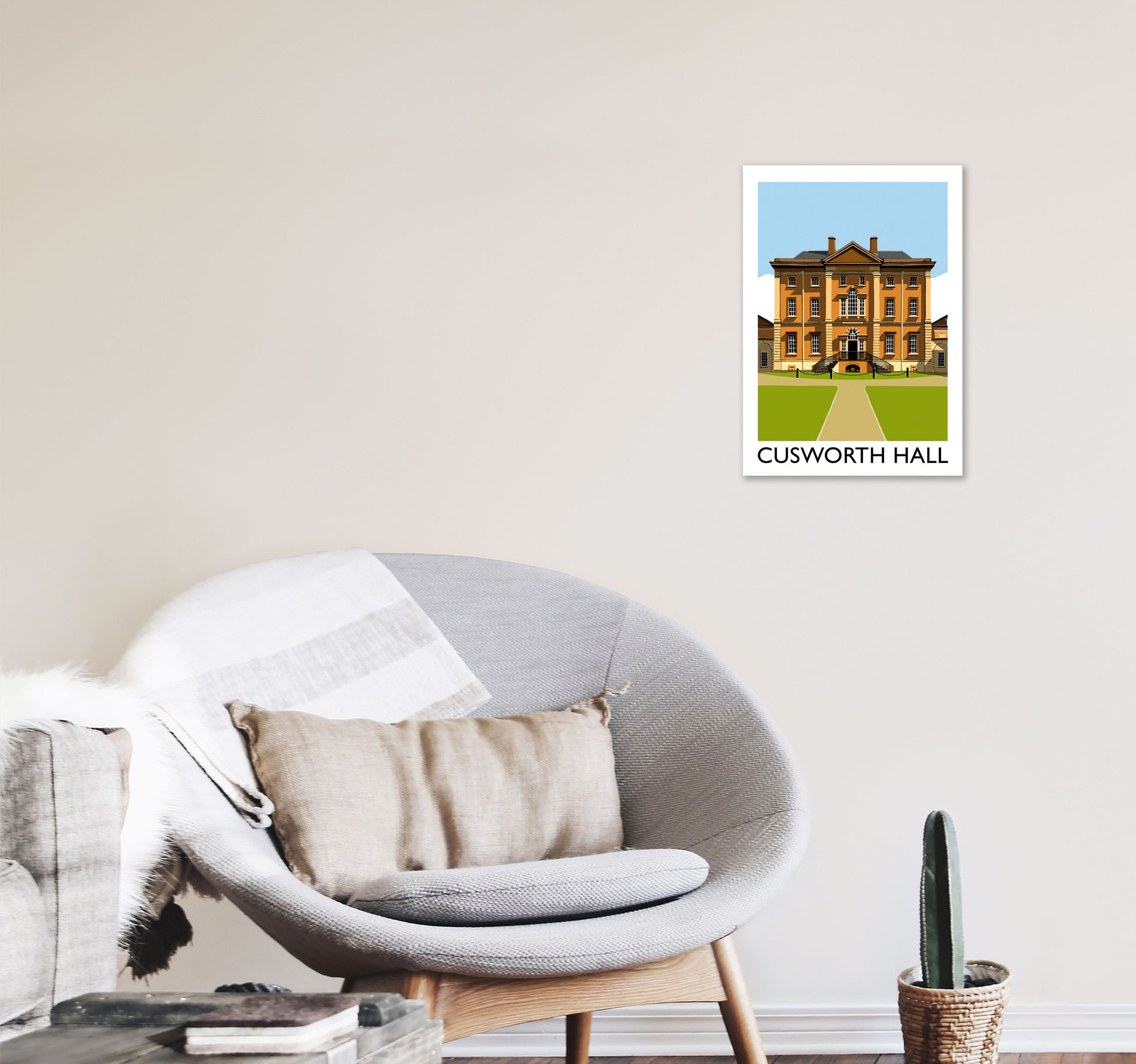 Cusworth Hall Framed Digital Art Print by Richard O'Neill A3 Black Frame