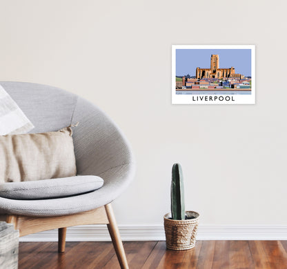 Liverpool Framed Digital Art Print by Richard O'Neill A3 Black Frame