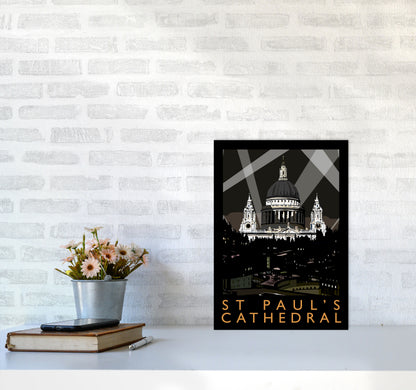 St Paul's Cathedral London Framed Digital Art Print by Richard O'Neill, Wooden Framed Wall Art A3 Black Frame