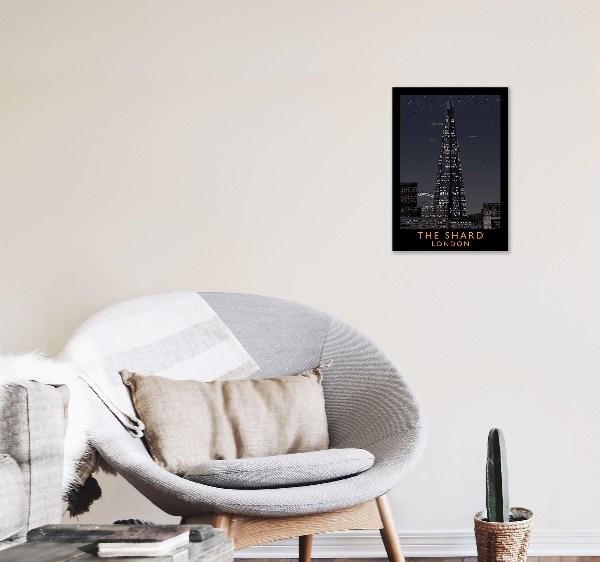 The Shard by Richard O'Neill A3 Black Frame