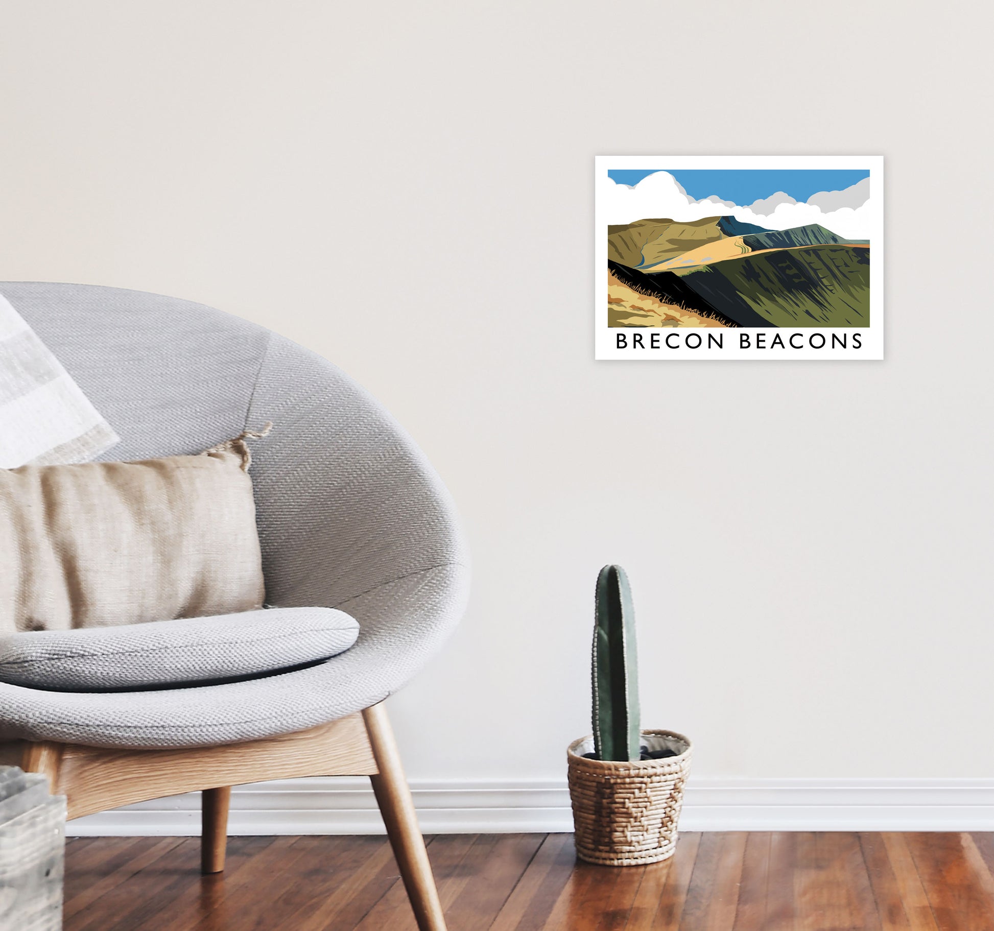 Brecon Beacons Framed Digital Art Print by Richard O'Neill A3 Black Frame