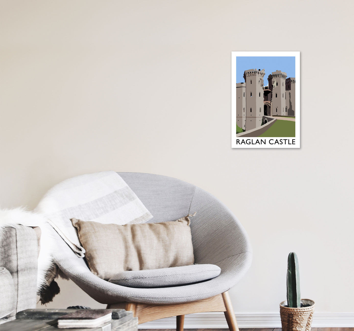 Raglan Castle by Richard O'Neill A3 Black Frame