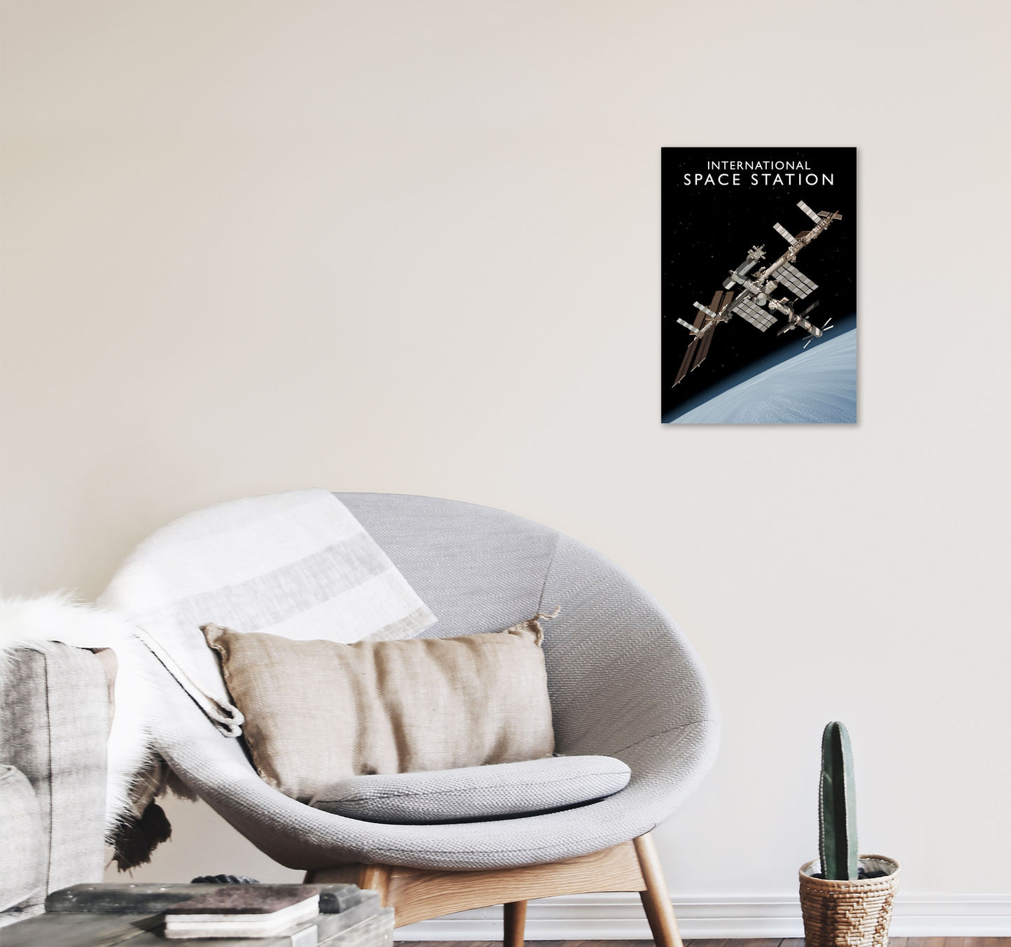 International Space Station by Richard O'Neill A3 Black Frame