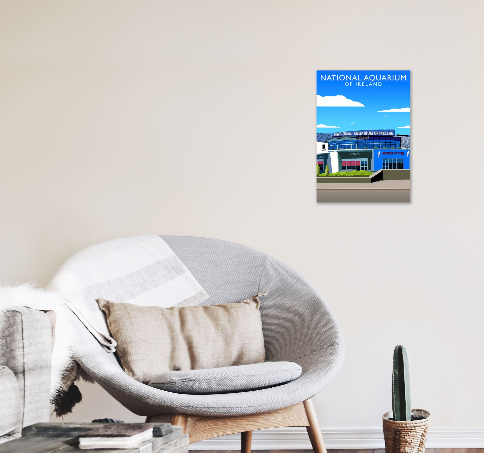National Aquarium Ireland (Portrait) by Richard O'Neill A3 Black Frame