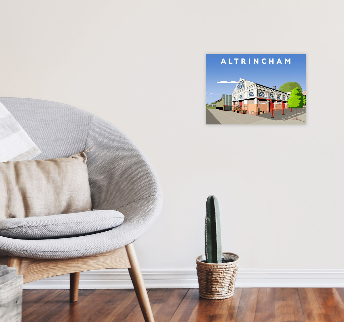 Altrincham by Richard O'Neill A3 Black Frame