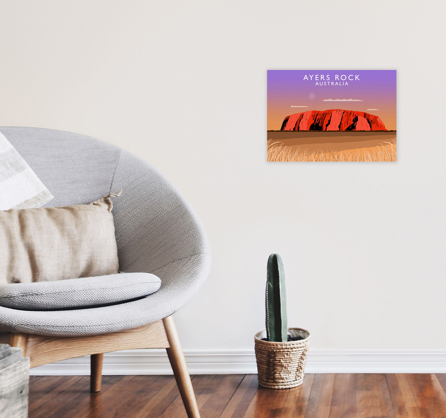 Ayers Rock by Richard O'Neill A3 Black Frame