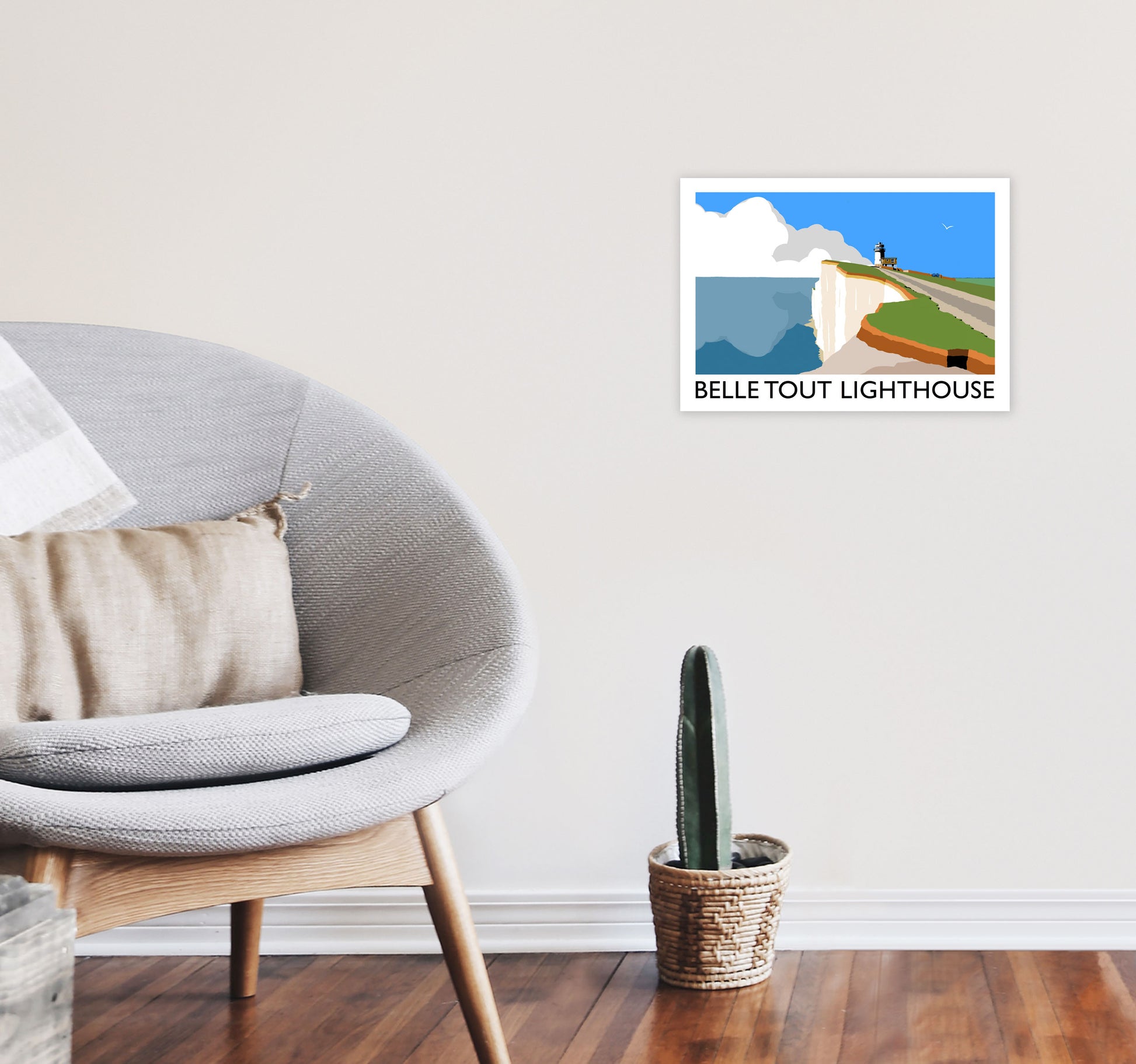 Belle Tout Lighthouse by Richard O'Neill A3 Black Frame