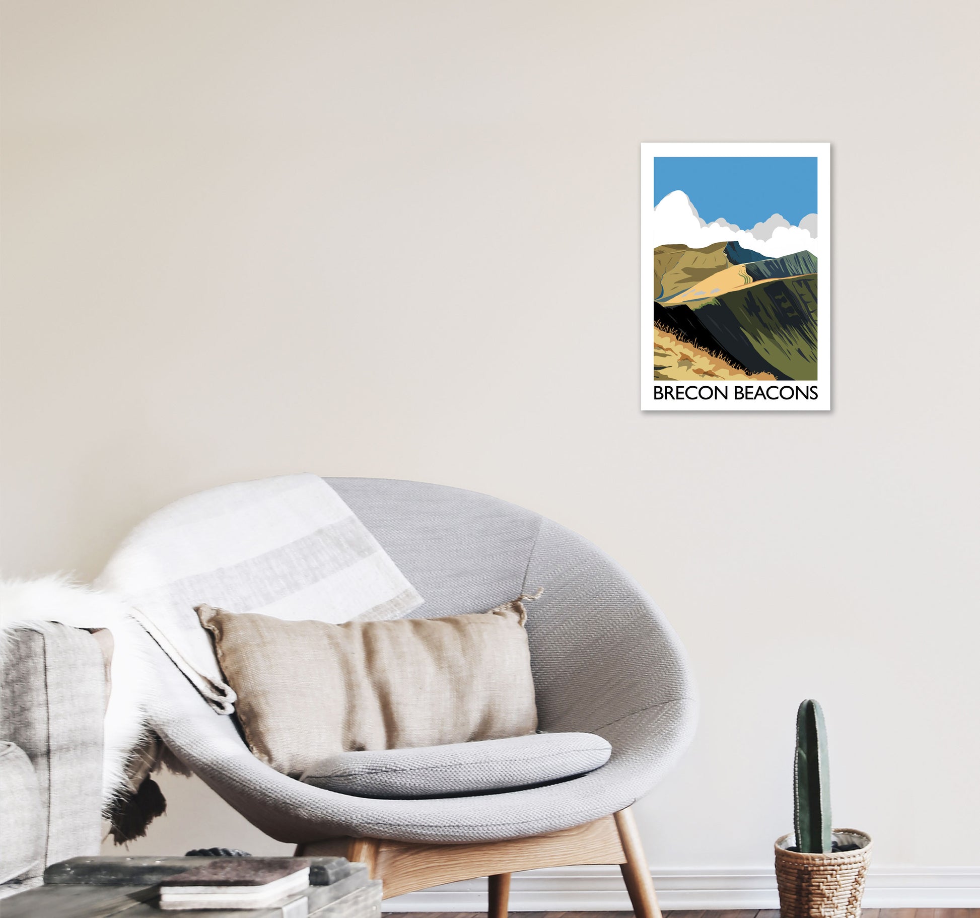 Brecon Beacons Art Print by Richard O'Neill A3 Black Frame