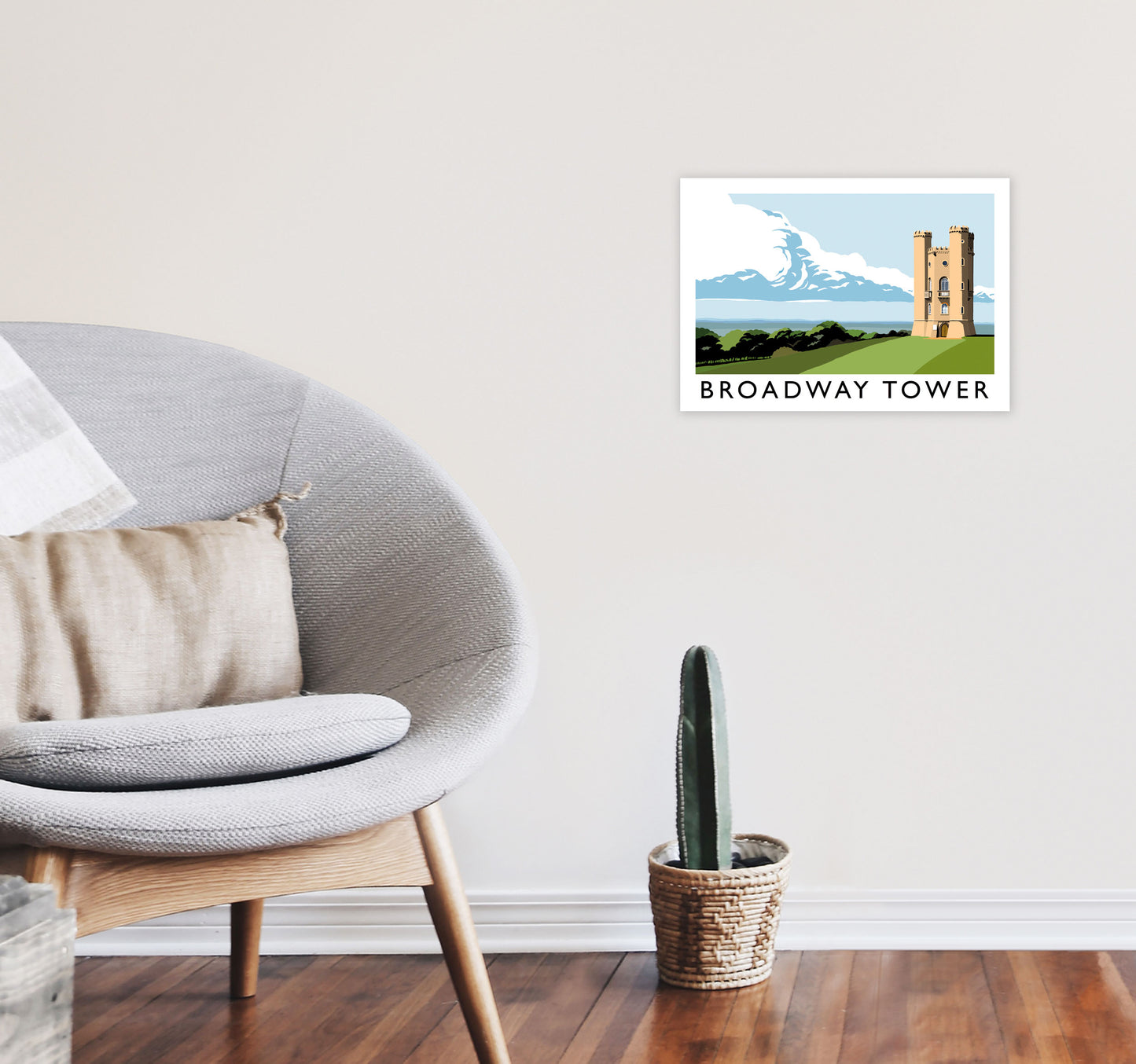 Broadway Tower Art Print by Richard O'Neill A3 Black Frame