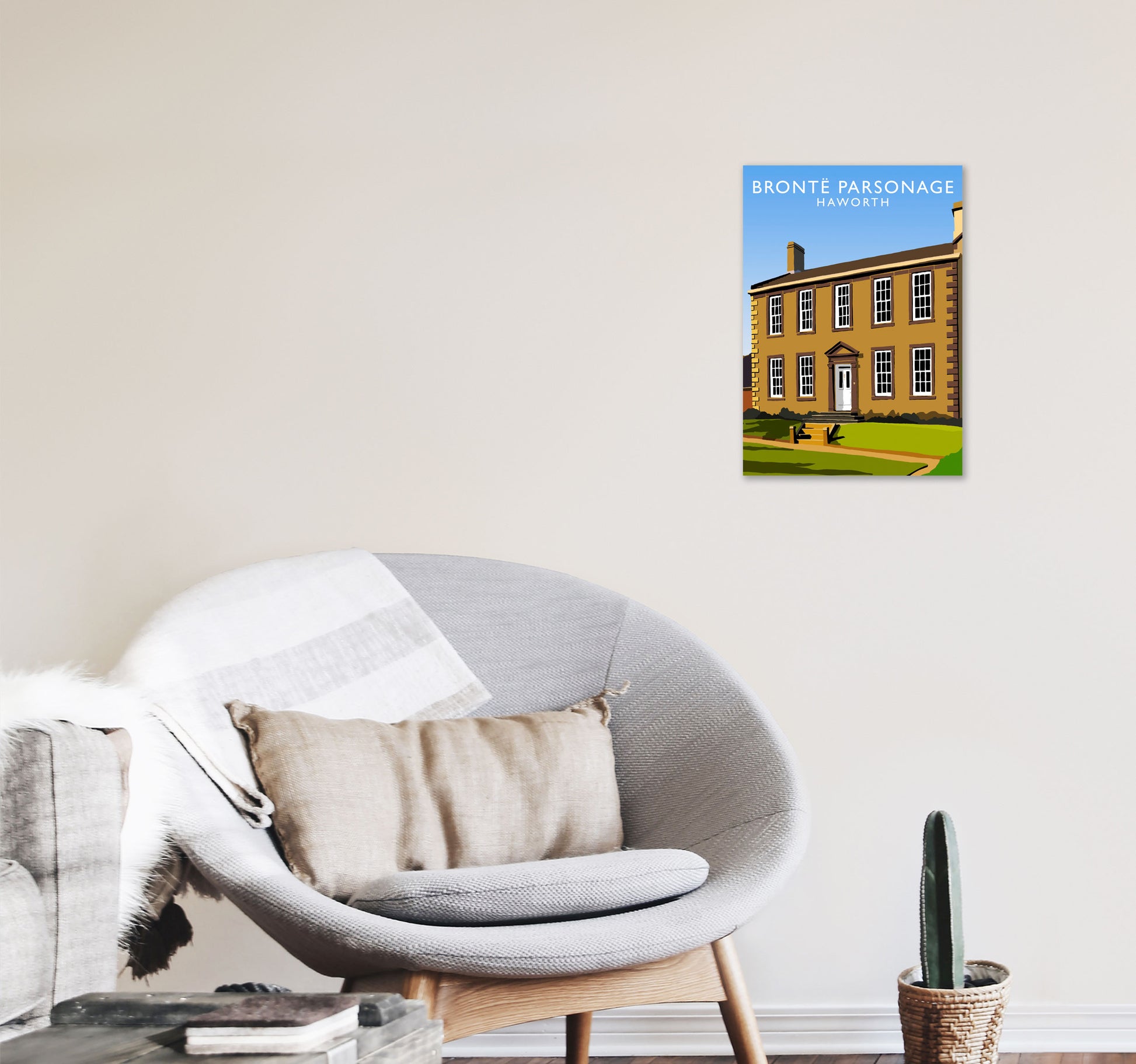 Bronte Parsonage Haworth Art Print by Richard O'Neill A3 Black Frame