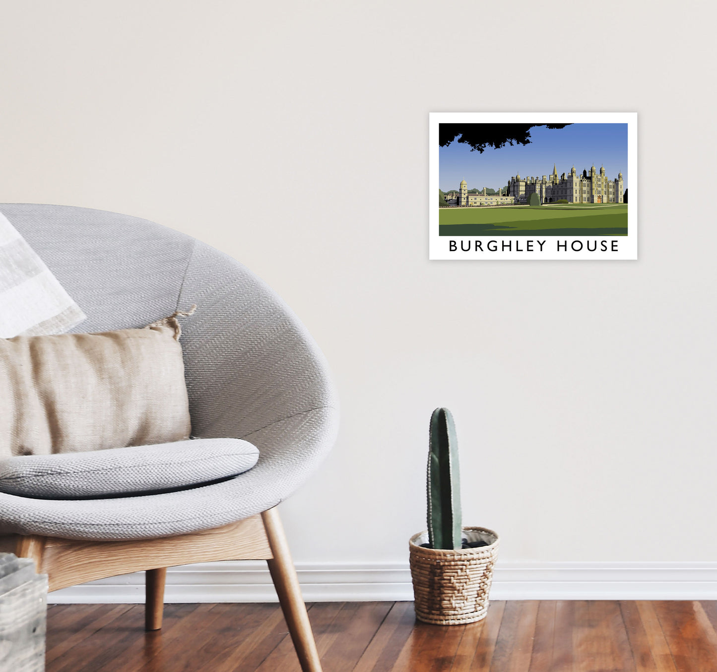 Burghley House 2 by Richard O'Neill A3 Black Frame